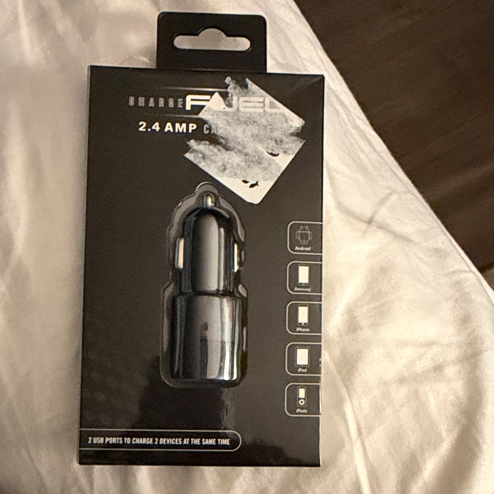 2.4A Dual USB Car Charger - Black